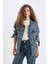 Oversize Geniş Kalıp Düğmeli Denim Ceket D4171AX24WN 8