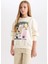 Kız Çocuk SpongeBob Relax Fit Bisiklet Yaka 3D Sweatshirt D3111A824WN 7