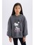 Kız Çocuk Snoopy Oversize Geniş Kalıp Kapüşonlu Sweatshirt D3110A824WN 9