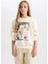 Kız Çocuk SpongeBob Relax Fit Bisiklet Yaka 3D Sweatshirt D3111A824WN 10