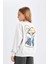 Kız Çocuk Looney Tunes Relax Fit Bisiklet Yaka Sırt Baskılı Sweatshirt D2985A824AU 8