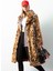 Relax Fit Leopar Desenli Ceket Yaka Cepli Uzun Suni Kürk Kaban D4005AX24WN 11
