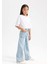 Kız Çocuk Wide Leg Geniş Bol Paça Cepli Pantolon D3719A824WN 12