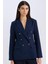 Oversize Geniş Kalıp Gömlek Yaka Düğmeli Basic Düz Blazer Ceket D3155AX24AU 6