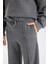 Kız Çocuk Antrasit Wide Leg Geniş Bol Paça Beli Lastikli Cepli Eşofman Altı D4640A824WN 11