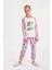 Kız Çocuk Pijama Takımı PowerPuff Girls Uzun Kollu Üst Uzun Alt D4158A824AU 8