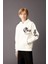 Erkek Çocuk Ekru Kapüşonlu Baskılı Sweatshirt D3097A824AU 12