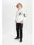 Erkek Çocuk Ekru Kapüşonlu Baskılı Sweatshirt D3097A824AU 14