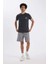 Relax Fit Gabardin Bermuda Şort D4697AX24HS 10