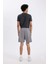 Relax Fit Gabardin Bermuda Şort D4697AX24HS 14