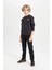 Erkek Çocuk Baskılı Bisiklet Yaka Baskılı Siyah Sweatshirt D3091A824AU 8