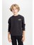 Erkek Çocuk Baskılı Bisiklet Yaka Baskılı Siyah Sweatshirt D3091A824AU 9