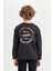 Erkek Çocuk Baskılı Bisiklet Yaka Baskılı Siyah Sweatshirt D3091A824AU 12
