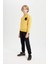 Erkek Çocuk Sarı Bisiklet Yaka Kaplan Baskılı Sweatshirt D3096A824AU 14