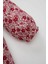 Kız Bebek Geniş Örgü Yaka Çiçek Desenli Düğmeli Uzun Kollu Twill Elbise D3073A524AU 8