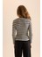 Fitted Bisiklet Yaka Çizgili Ribana Triko Kazak D4882AXNS 15