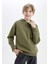 Erkek Çocuk Oversize Geniş Kalıp Sırt Baskılı Kapüşonlu Sweatshirt D3969A824WN 15