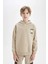 Erkek Çocuk Oversize Geniş Kalıp Sırt Baskılı Kapüşonlu Sweatshirt D3970A824WN 12