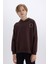 Erkek Çocuk Oversize Geniş Kalıp Baskılı Kapüşonlu Sweatshirt D3967A824WN 12