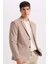 Slim Fit Dar Kesim Astarlı Düğmeli Blazer Ceket N0503AZ24AU 6