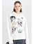 Coool PowerPuff Girls Oversize Geniş Kalıp Kapüşonlu Baskılı Kalın Sweatshirt D4846AX24WN 7