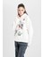 Coool PowerPuff Girls Oversize Geniş Kalıp Kapüşonlu Baskılı Kalın Sweatshirt D4846AX24WN 10
