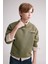 Erkek Çocuk Oversize Geniş Kalıp Bisiklet Yaka Sırt Baskılı Sweatshirt D3964A824WN 8