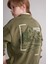 Erkek Çocuk Oversize Geniş Kalıp Bisiklet Yaka Sırt Baskılı Sweatshirt D3964A824WN 9
