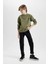 Erkek Çocuk Oversize Geniş Kalıp Bisiklet Yaka Sırt Baskılı Sweatshirt D3964A824WN 11