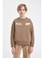 Erkek Çocuk Oversize Geniş Kalıp Bisiklet Yaka Baskılı Sweatshirt D3968A824WN 14