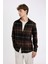 Regular Fit Kareli Oduncu Flanel Uzun Kollu Gömlek S9275AZ24AU 11