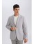 Slim Fit Dar Kesim Astarlı Düğmeli Blazer Ceket N0503AZ24AU 8