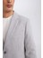 Slim Fit Dar Kesim Astarlı Düğmeli Blazer Ceket N0503AZ24AU 11