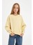 Kız Çocuk Relax Fit Bisiklet Yaka Baskılı Sweatshirt D2886A824WN 11