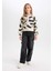 Kız Çocuk Desenli Bisiklet Yaka Sweatshirt D3018A824WN 8