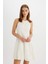 A Kesim Halter Yaka Brode Kolsuz Mini Elbise D4400AX24HS 7