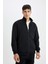 Comfort Regular Fit Rahat Kesim Dik Yaka Cepli Basic Düz Fermuarlı Sweatshirt D4971AX24AU 9