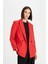 Oversize Geniş Kalıp Ceket Yaka Düğmeli Basic Düz Blazer Ceket C2457AX24AU 18