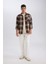Regular Fit Kareli Oduncu Flanel Uzun Kollu Gömlek D4132AX24WN 9