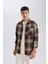 Regular Fit Kareli Oduncu Flanel Uzun Kollu Gömlek D4132AX24WN 10