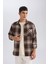 Regular Fit Kareli Oduncu Flanel Uzun Kollu Gömlek D4132AX24WN 11
