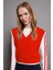 Coool Slim Fit Dar Kesim Basic Düz V Yaka Kırmızı Triko Süveter 9