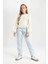 Kız Çocuk Standart Fit Beli Paçası Lastikli Basic Düz Jogger Eşofman Altı D3206A824WN 9