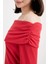 Fitted Vücuda Oturan Omzu Açık Fitilli Kaşkorse Kırmızı Uzun Kollu Tişört D4755AX24AU 15