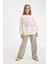 Kız Çocuk Oversize Geniş Kalıp Bisiklet Yaka Baskılı Sweatshirt D2880A824WN 8