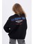 Oversize Geniş Kalıp Bisiklet Yaka Sırt Baskılı Kalın Sweatshirt D4939AX24AU 15