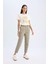 Paperbag Gabardin Kumaş Pantolon Yüksek Bel Cepli Basic Düz Standart Paça S2790AZ24WN 7