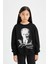 Kız Çocuk Oversize Geniş Kalıp Bisiklet Yaka Atatürk Baskılı Sweatshirt D4187A824WN 6
