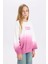 Kız Çocuk Oversize Geniş Kalıp Bisiklet Yaka Degrade Baskılı Sweatshirt D2887A824WN 7