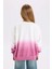 Kız Çocuk Oversize Geniş Kalıp Bisiklet Yaka Degrade Baskılı Sweatshirt D2887A824WN 12